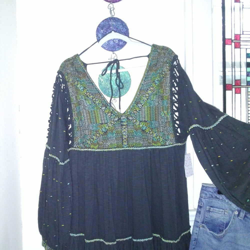 Free People Embroidered Shirt Dress Fall 2020